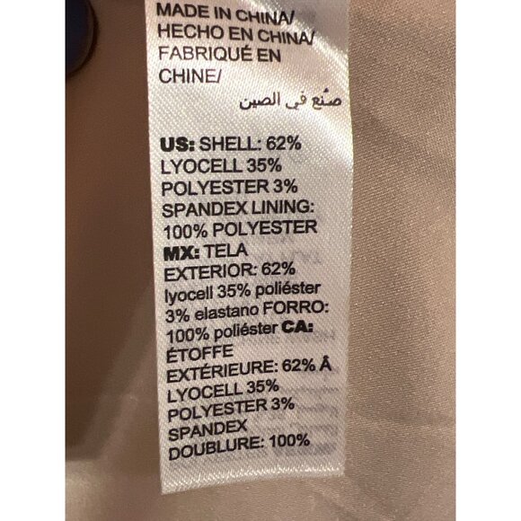 Chicos Black Label Womens Blazer Size 1 US 8/10 Tan Single Button - Picture 9 of 10